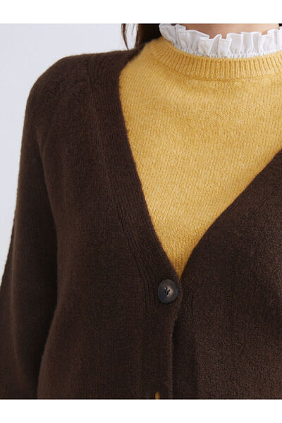 LC Waikiki New Season V-Neck Women's Knitwear Cardigan