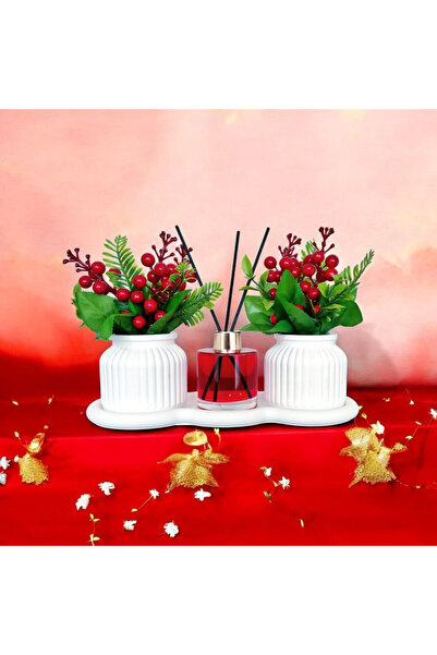 Netsepeti Yeniyıl Özel Beton Saksıda Yapay Kokina 100 ml Oda Kokusu Beton Tep...