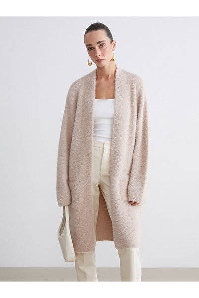 LC Waikiki Pembe Şal Yaka Kadın Triko Hırka