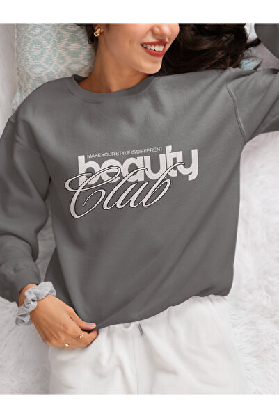 MAGORS سترة رياضية من القطن المطبوع بأكمام طويلة وياقة دائرية من BEAUTY CLUB ...