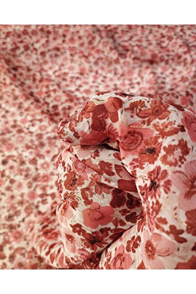 Kumaş Parça Kırinkıl Şifon Dore Simli