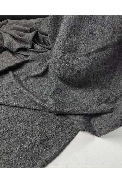 Kumaş Parça Țesătură gri din bumbac pieptănat cu două fire Lățime: 160