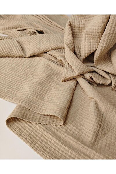 Kumaş Parça Țesătură din jerseu de culoare bej (lățime 140 cm x lungime 200 cm)