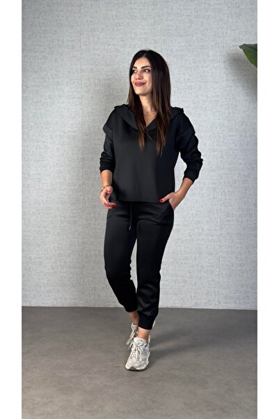 JANES Women's long sleeve hooded two-piece set