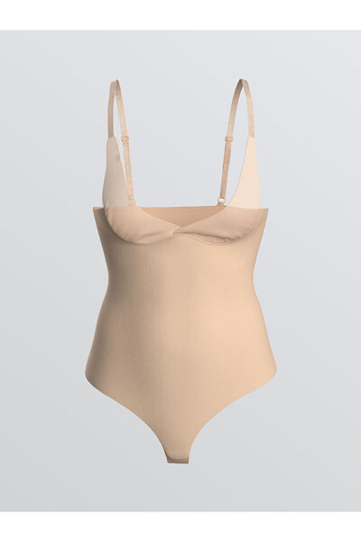 LC Waikiki Pembe Düz Askılı Kadın Bodysuit Korse