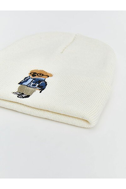 LC Waikiki New Season Bear Teddy Embroidered Women's Beanie