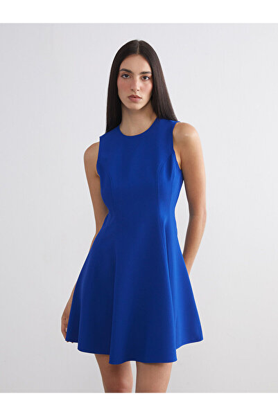 LC Waikiki Μίνι φόρεμα Vizyon New Season με λαιμόκοψη και καμπύλη μέση