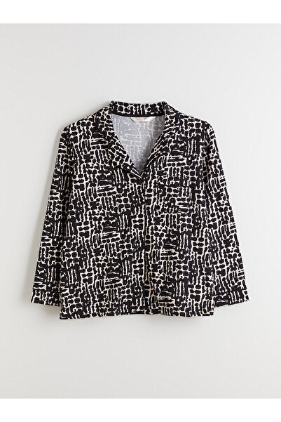 LC Waikiki Peak Yeni Sezon Büyük Beden Desenli Kadın Pijama Takımı