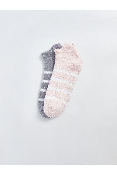 LC Waikiki Pachet de 2 șosete de acasă pentru femei LCW Stripes (W5)