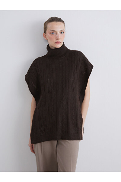 LC Waikiki Turtleneck Openwork Women's Knitwear Sweater