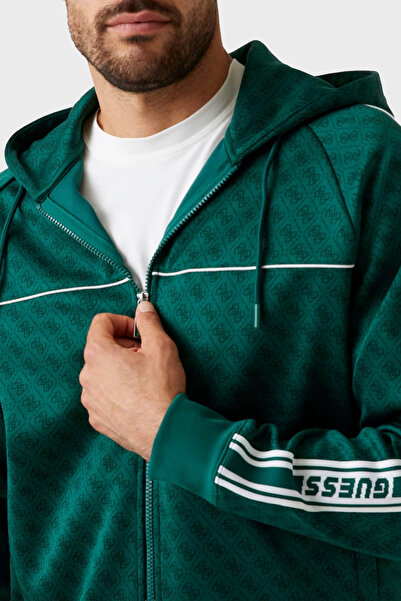 Guess Parimo 4G Logolu Relaxed Fit Kapüşonlu Fermuarlı Sweat Z5BQ13K2042 Erkek SWEAT Z5BQ13 K2042 F8