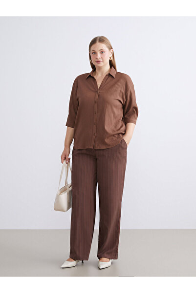 LC Waikiki Women's Linen Blended Pants with Elastic Waist