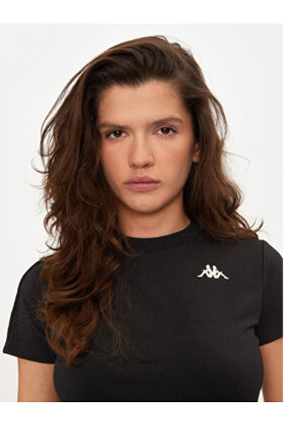 Kappa Γυναικείο T-Shirt μαύρο KAPPA-351N56W P0U ΜΑΥΡΟ-ΑΣΠΡΟ ΓΑΛΑ-ΓΚΡΙ ΖΕΣΤΟ