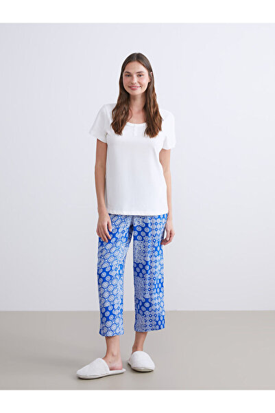 LC Waikiki Alita City with a Difference of Price Lcw Dream Blue Patterned Sho...