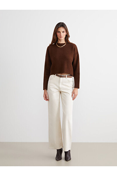 LC Waikiki Γυναικείο πλεκτό πουλόβερ Peak New Season Crew Neck oversized