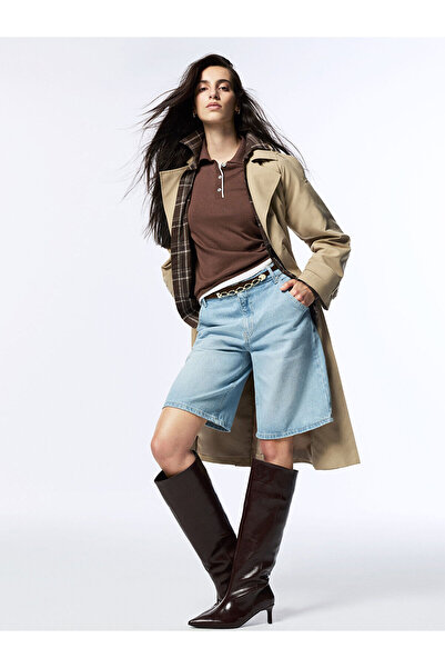 LC Waikiki Peak Yeni Sezon Bermuda Fit Kadın Jean Şortolon