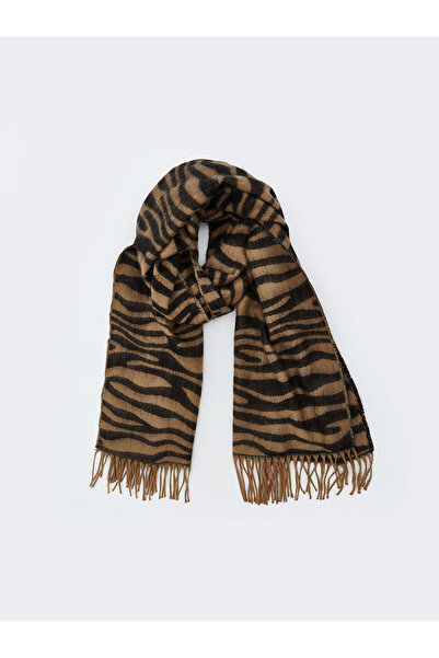 LC Waikiki ACCESORII LCW Eșarfă pentru femei cu model zebră și ciucuri