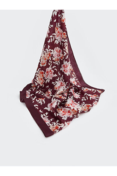 LC Waikiki Alita City Lcw Modest Plum Floral Women's Shawl with a Difference