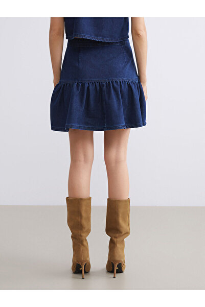 LC Waikiki Standart Fit Pileli Mini Jean Etek