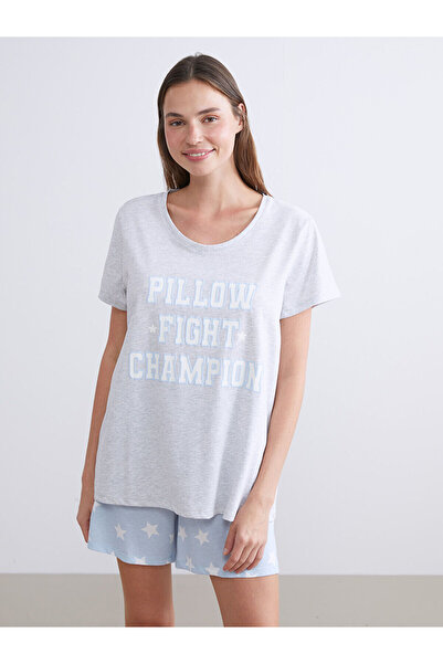 LC Waikiki Özmarka Yeni Sezon Yıldız Desenli Kadın Şortlu Pijama Takımı