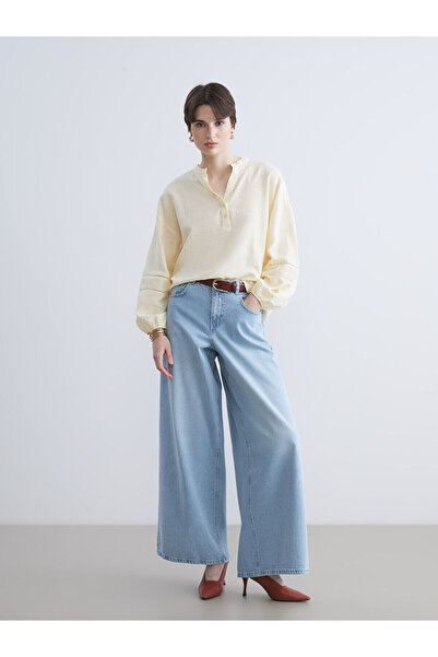 LC Waikiki Pantaloni Jean de damă Wideleg