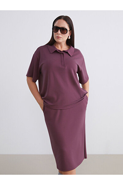 LC Waikiki Plus Size Polo Neck Women's T-Shirt