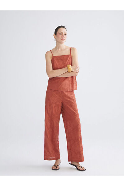 LC Waikiki Pantaloni de damă Özmarka, sezon nou, cu talie elastică, brodați, ...