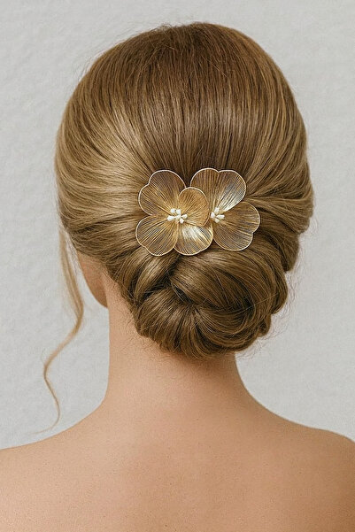 DESİGNEDBYD Çiçek Kadın Saç Aksesuarı Gelin Düğün Saç Tarak Aksesuar