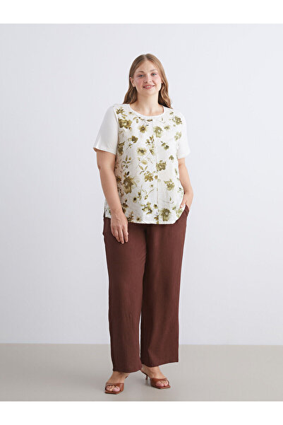 LC Waikiki Μπλούζα με λουλούδια Crew Neck