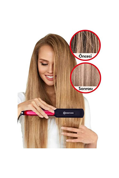 Pazarcan Ceramic Coated Pink Detail Hair Straightener (5389)