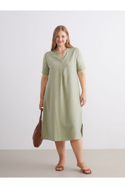 LC Waikiki Φόρεμα με γιακά σε γραμμή Α