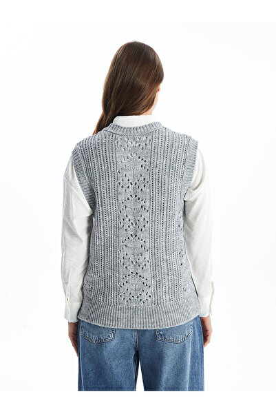 LC Waikiki Crew Neck Openwork Women's Knitwear Sweater
