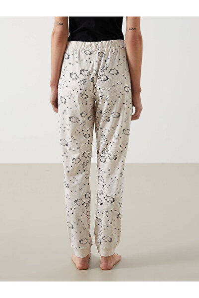 LC Waikiki Peak Yeni Sezon Beli Lastikli Desenli Kadın Jogger Pijama Alt