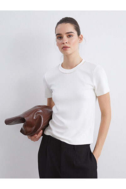 LC Waikiki Vizyon New Season Crew Neck Stone Blouse