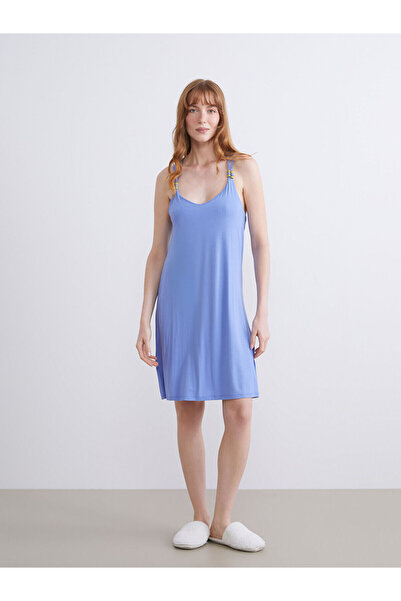 LC Waikiki Μωβ γυναικείο νυχτικό με λαιμόκοψη σε σχήμα V