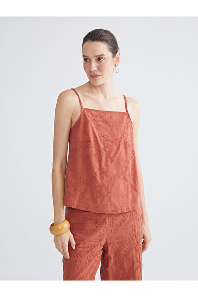 LC Waikiki Bluză cu guler pătrat și curea brodată cu fundă