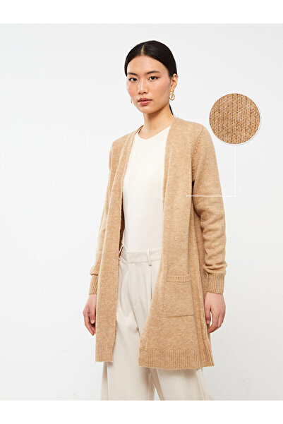 LC Waikiki Şal Yaka Düz Uzun Kollu Kadın Triko Hırka