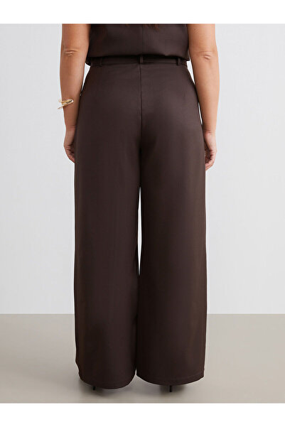 LC Waikiki Vizyon New Season Plus Size Loose Fit Women's Pleated Trousers