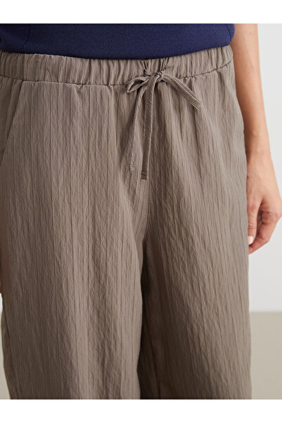 LC Waikiki Elastic Waist Textured Women's Trousers