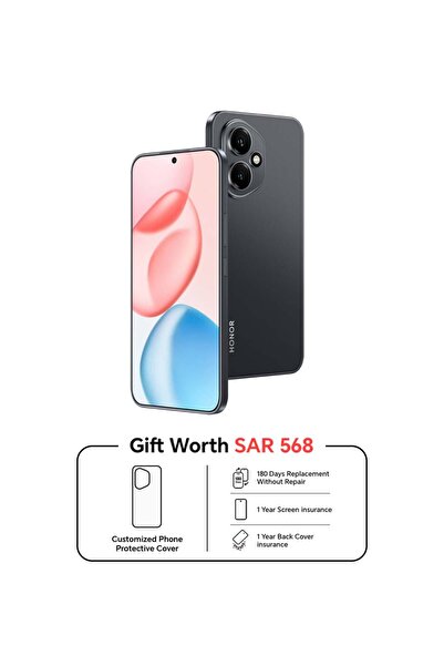 HONOR هاتف 400 ثنائي الشريحة، لون أسود ليلي، ذاكرة وصول عشوائي (RAM) سعة 12 جيجابايت، وذاكرة تخزين سعة 256 جيجابايت، مع هدايا مجانية - إصدار الشرق الأوسط