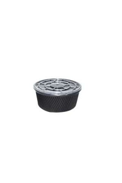 Mercaton Set of 50 black disposable bowls, 350 ml capacity