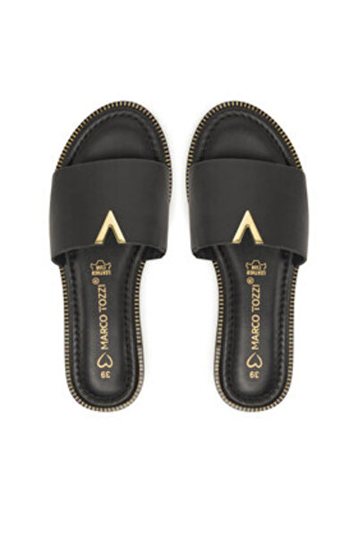 Marco Tozzi Γυναικείες σαγιονάρες μαύρες MARCO TOZZI-2-27105-44 001 ΜΑΥΡΕΣ