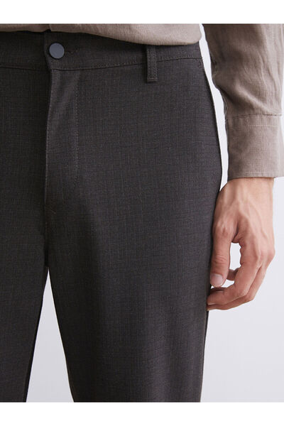 LC Waikiki Καφέ εφαρμοστό Ανδρικό παντελόνι