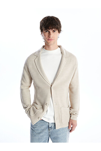 LC Waikiki Ozmarka New Season Standard Fit V-Neck Men's Knitwear Cardigan