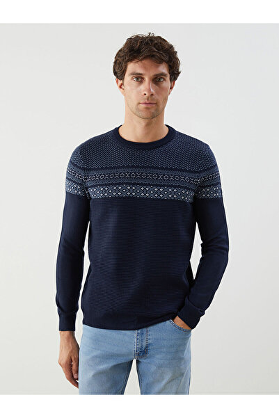 LC Waikiki Ανδρικό πλεκτό πουλόβερ με λαιμόκοψη Özmarka New Season