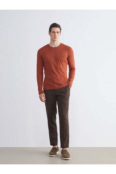 LC Waikiki Ανδρικό μπλουζάκι με μακρυμάνικο μπλουζάκι Peak New Season Crew Neck Basic