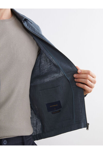 LC Waikiki Petrol Standard Mold Shirt Collar Men's Coat