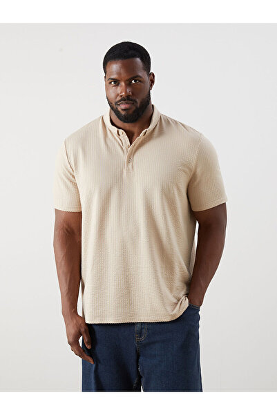 LC Waikiki Nevavm Big Size with Difference Men's Polo Collar T-Shirt