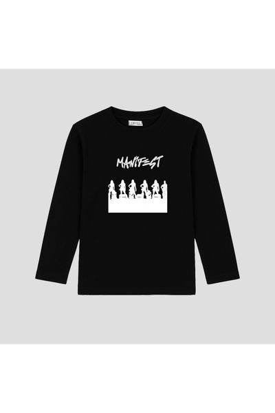 TeNeT تي شيرت مطبوع بأكمام طويلة من مانيفست ميوزيك جروب (LBL540 S) (4-13 سنة)