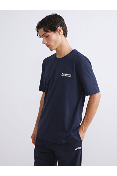 LC Waikiki Peak New Season Crew Neck Printed Combed Cotton Men's T-Shirt